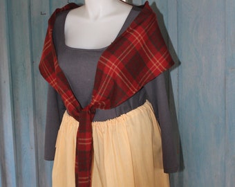 Red Soft Plaid Shawl