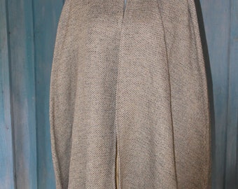 Unisex Gray Wool Cape