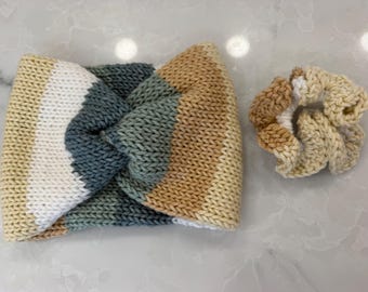 Headband/Ear Warmer with Matching Scrunchie