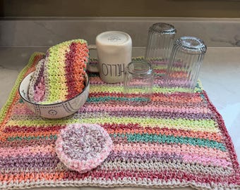 Dish/Canning Mat & Dish Cloth Set