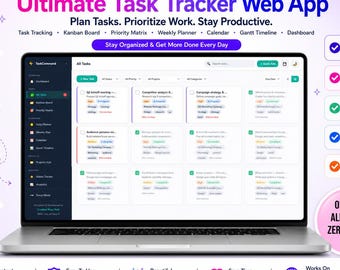 Task Manager Web App, To Do List, Productivity Planner | Daily, Weekly, Monthly Management (Browser-based)