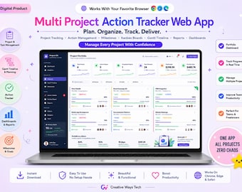 Multi Project Tracker Web App, Manage Projects, Tasks, Budgets (Browser-based)