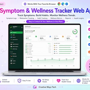 Habit Wellness Tracker |  Symptom and Medication Planner Web App | ADHD Routine Dashboard (Browser-based)