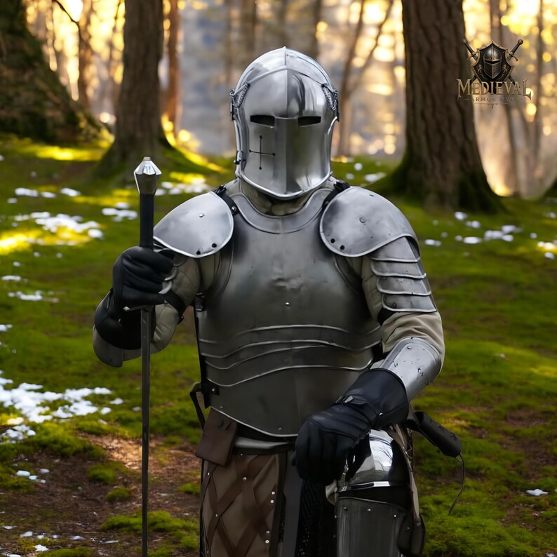 Medieval Barbuta Knight Full Body Steel Armor Suit ~ Reenactment, LARP ...