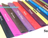 genuine suede sheets - pink suede - red suede pieces - suede for tassels , real suede -piece of suede , tassel in suede , fringe