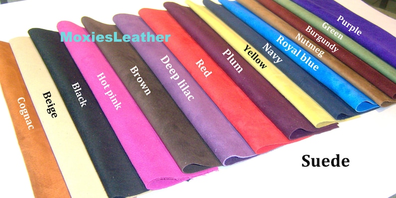 Soft doll suede leather skin piece suede skins wholesale suede from moxies leather image 1