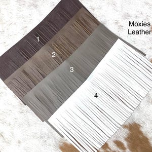 Custom black, white, western,leather fringes - real leather , long leather fringes -genuine leather fringe