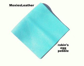 Robin's egg blue leather for earrings , leather scraps , leather remnants , earrings leather , leather sheets .moxies leather