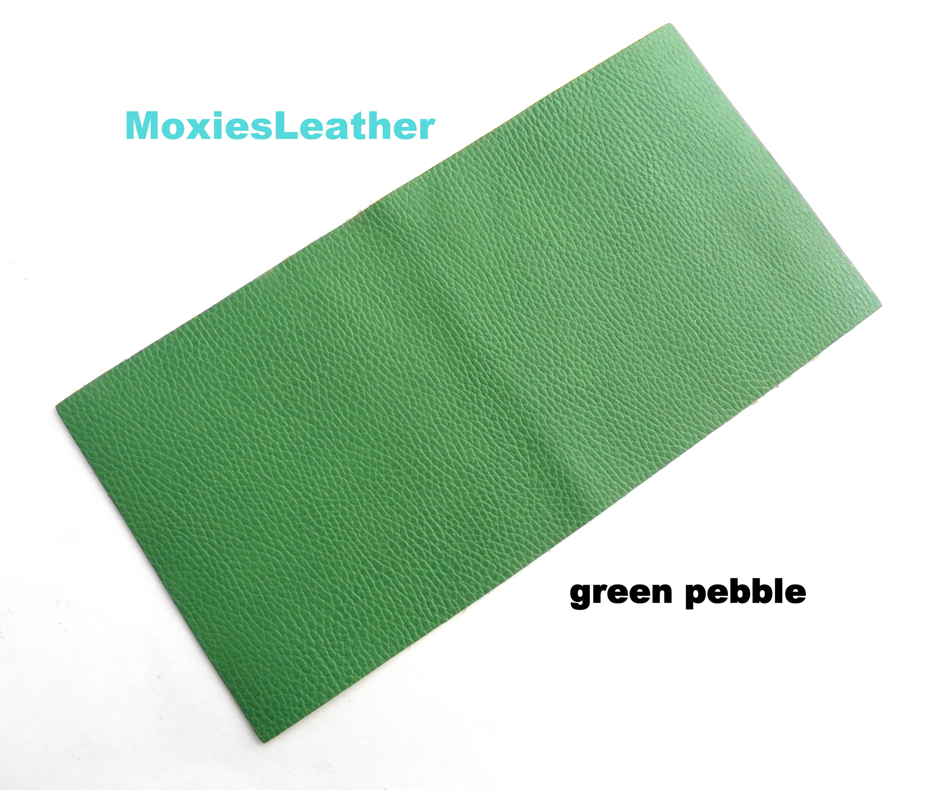 Green Pebble Leather Pieces Thick Firm Leather Leather for Etsy