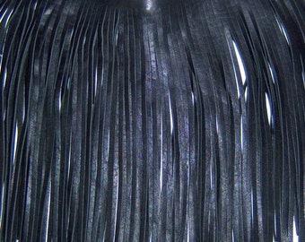 black leather fringes - real leather , long leather fringes -genuine leather fringe