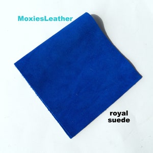 Royal blau Wildleder haut Stück Rest Handwerk Wildleder, Schmuck, Puppenherstellung Geldbörse - Wildlederstücke, echte Wildlederhäute