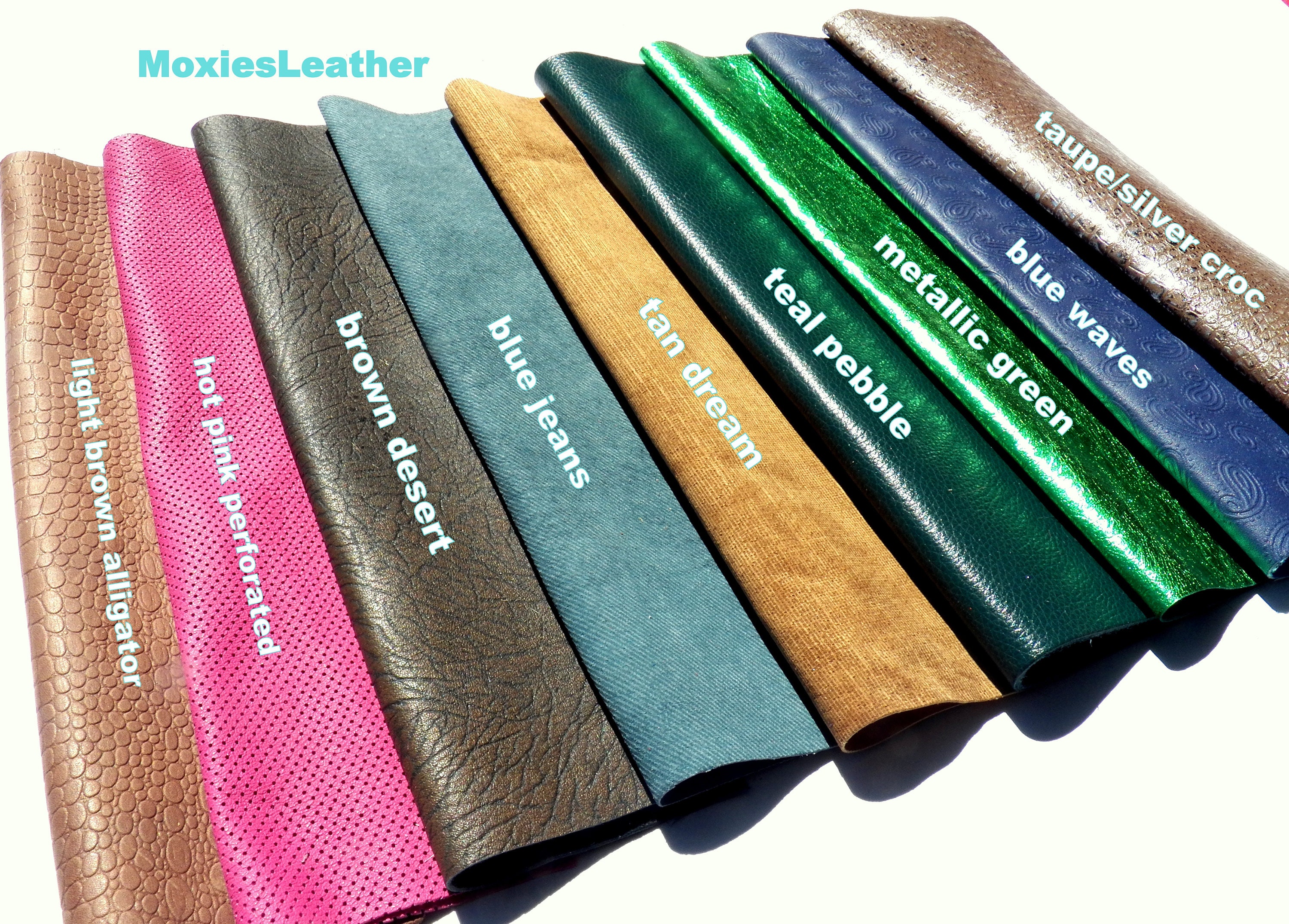 Teal blue leather sheets for earrings leather pieces Etsy