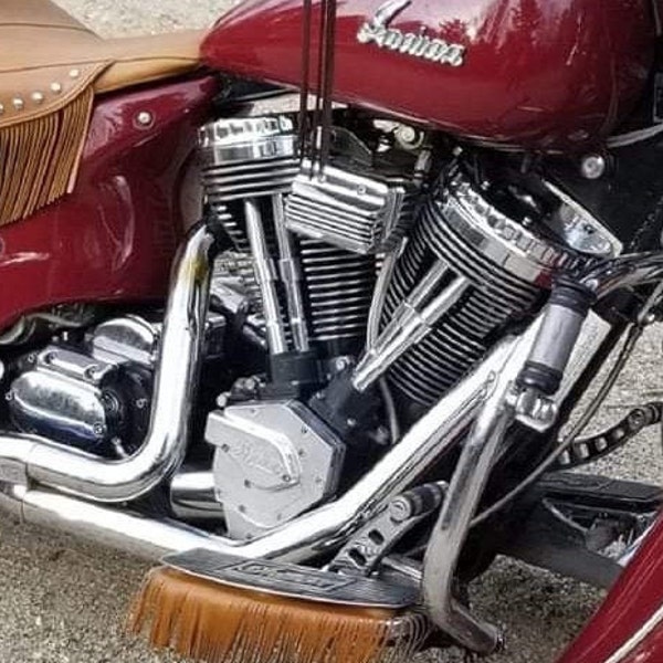 Custom leather fringes for motorcycle