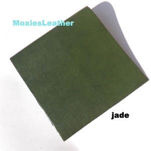 leather pieces, green jade leather scraps, journal cover, earrings, jewelery , leather for artisans , wholesale leather