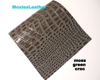 Lederstücke, schwarzes Ledercroc, Leder für Ohrringe, Lederschnitte in schwarzem und braunem Leder