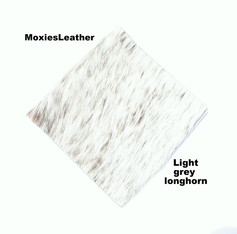 Natural Appaloosa hair on leather pieces hair on hide black leather hide with hair on leather with fur lt grey longhorn