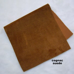 cognac brown suede skin piece remnant crafts suede 6x12