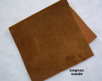 cognac marrón ante piel pieza remanente artesanías ante 6x12