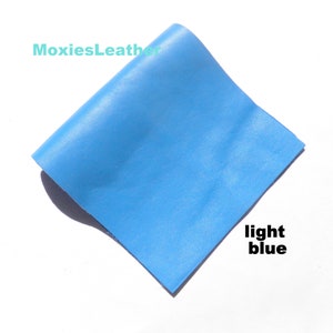 15 x 30 cm großes Stück- Echtlederstück- Lederstoff - oranges Leder - blaues Leder