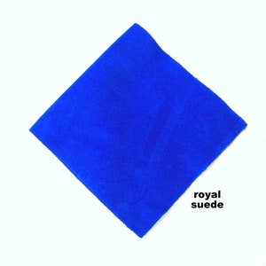 Royal blue genuine suede sheets pink suede pieces - suede for tassels , real suede -piece of suede , tassel in suede , fringe