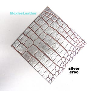 Bright thick leather pieces snake print leather scraps for cuffs, earrings , wrist bracelet , leather remnants