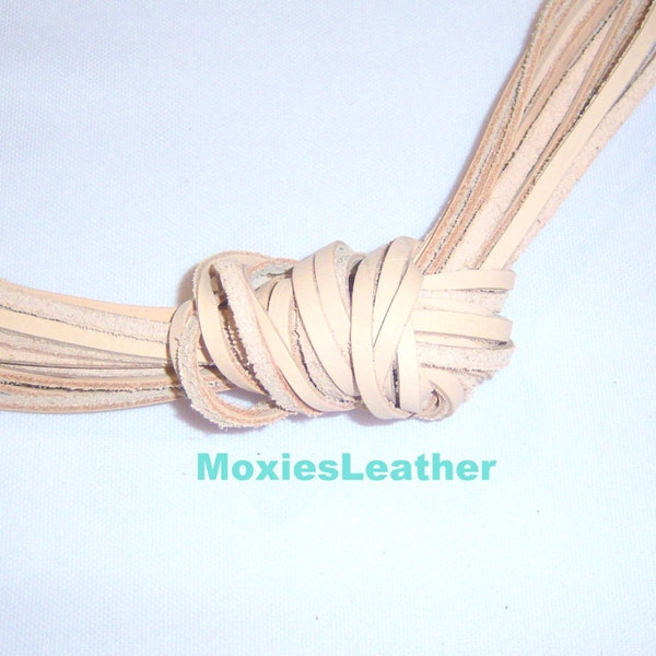 Echtes Leder beige Kordel Lederkette - cremefarbene Kordel - Spitzenleder -