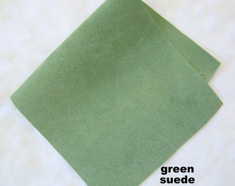 Green suede pieces , wholesale suede pieces , wholesale leather , green suede remnants ,moxiesleather