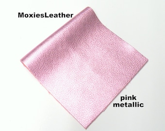 Metallic pink leather for earrings , leather scraps , leather remnants , earrings leather , leather sheets .moxies leather