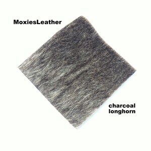 Natural Appaloosa hair on leather pieces hair on hide black leather hide with hair on leather with fur charcoal longhorn