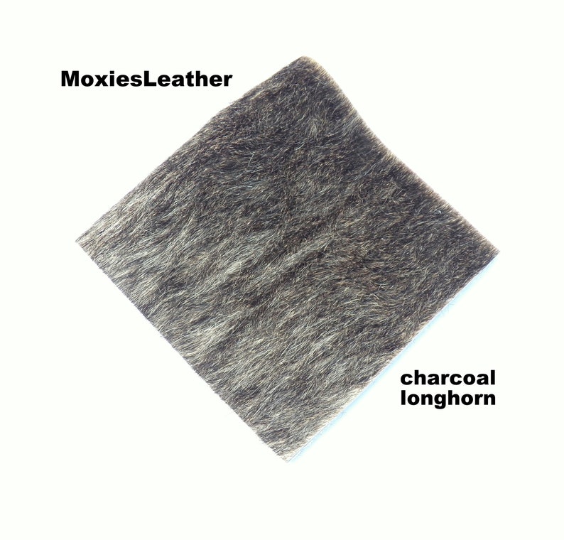 Natural Appaloosa hair on leather pieces hair on hide black leather hide with hair on leather with fur charcoal longhorn