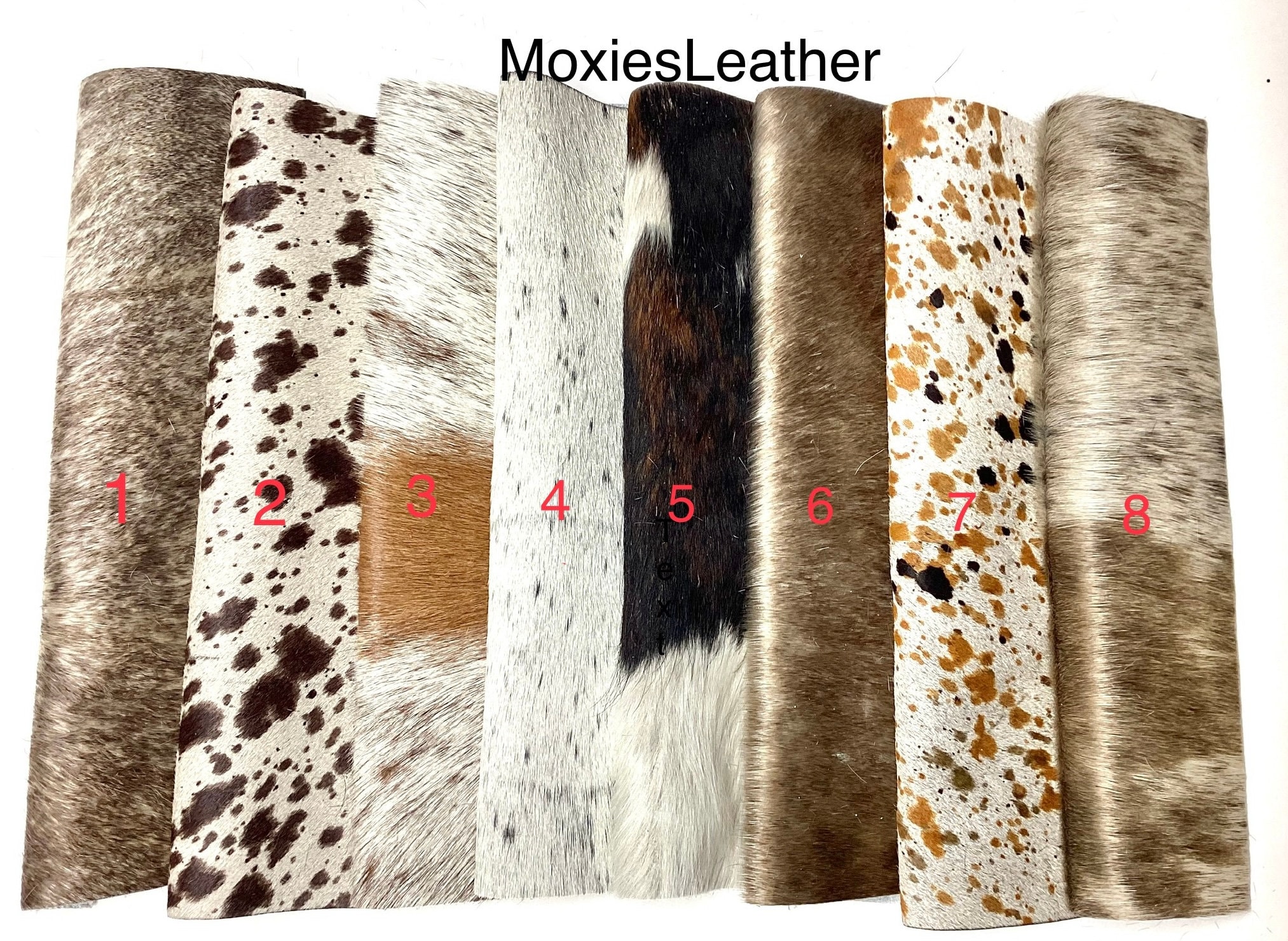 NEW Natural tri color cowhide hair on leather pieces- hair on hide Palomino -  hide with hair on -leather with fur