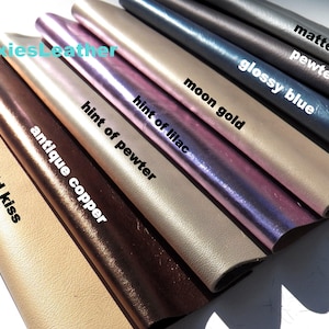 Leather pieces -silver leather for  crafts, light gold leather , leather for earrings , leather gold tassels