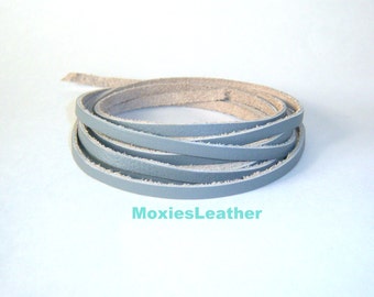 grey cord - charcoal color string - gray  leather string , 152 cm of cord , 60 inches of leather cord