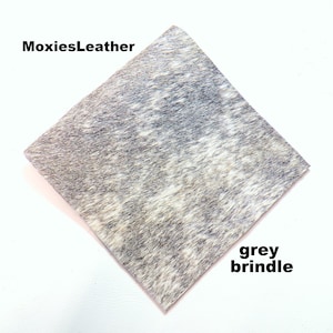 NEW leather pieces- hair on hide print leather -rainbow, brindle  hide with hair on -