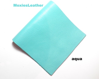 Aqua leather sheets  -fall colour leather - notre dame beige, orange burgundy - leather for  crafts, jewellery ,earrings leather