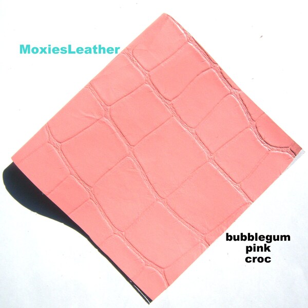 Pink leather piece crafts scrapbooking jewelery journal cover 4x6 or 6x12