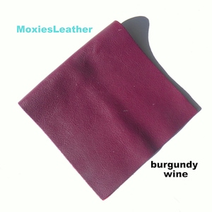 Große echtes Leder Stücke 12 x 12, 16 x 16 Zeitschrift Abdeckungen, Leder für Ohrringe, Leder für Schmuck, Leder für Handtasche, Burgunder Wein