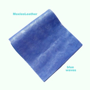Blue leather sheets for earrings, leather pieces, wholesale leather