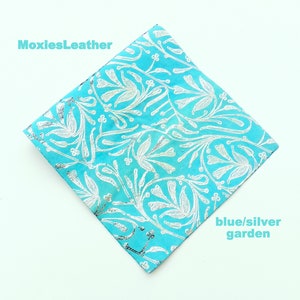 Blue silver leather for earring , leather scrap , leather remnants, earrings leather, leather sheets