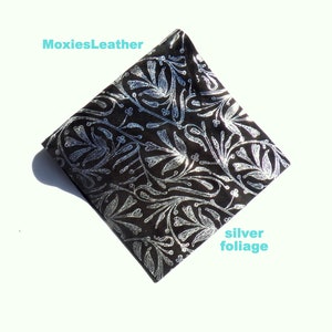 Silver and black suede print leather sheets, leather print pieces  for earrings, wholesale leather sheets