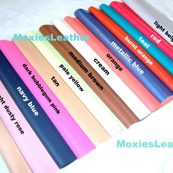 peaux en cuir, peaux en cuir véritable, peau en cuir véritable, pièces en cuir souple rose, orange, rouge, marron, pièces en cuir