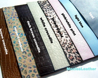 silver leather leopard print - firm leather animal print - real leather - silver leopard leather print