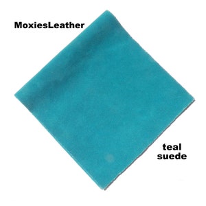New Genuine suede sheets - teal suede - turquoise suede pieces - suede for tassels , real suede -piece of suede , tassel in suede , fringe