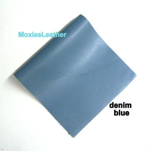 blue leather denim color  ,genuine  leather ,fabric soft leather piece - blue leather to make baby moccasins ,leather for repair