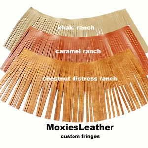 Western Leather fringes Jean jacket Motocycle trim real leather,  fringes -genuine leather fringe , ranch leather collection,