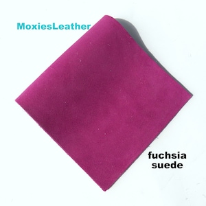 Leder Wildleder Haut Stück Rest Handwerk Wildleder, pink Wildleder, Schmuck Puppe machen Geldbörse - fuchsia Wildleder Stücke, echte Wildleder Häute