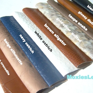 genuine leather piece- leather scraps- crocodile leather -ostrich leather -leather for DIY earrings - leather for crafts