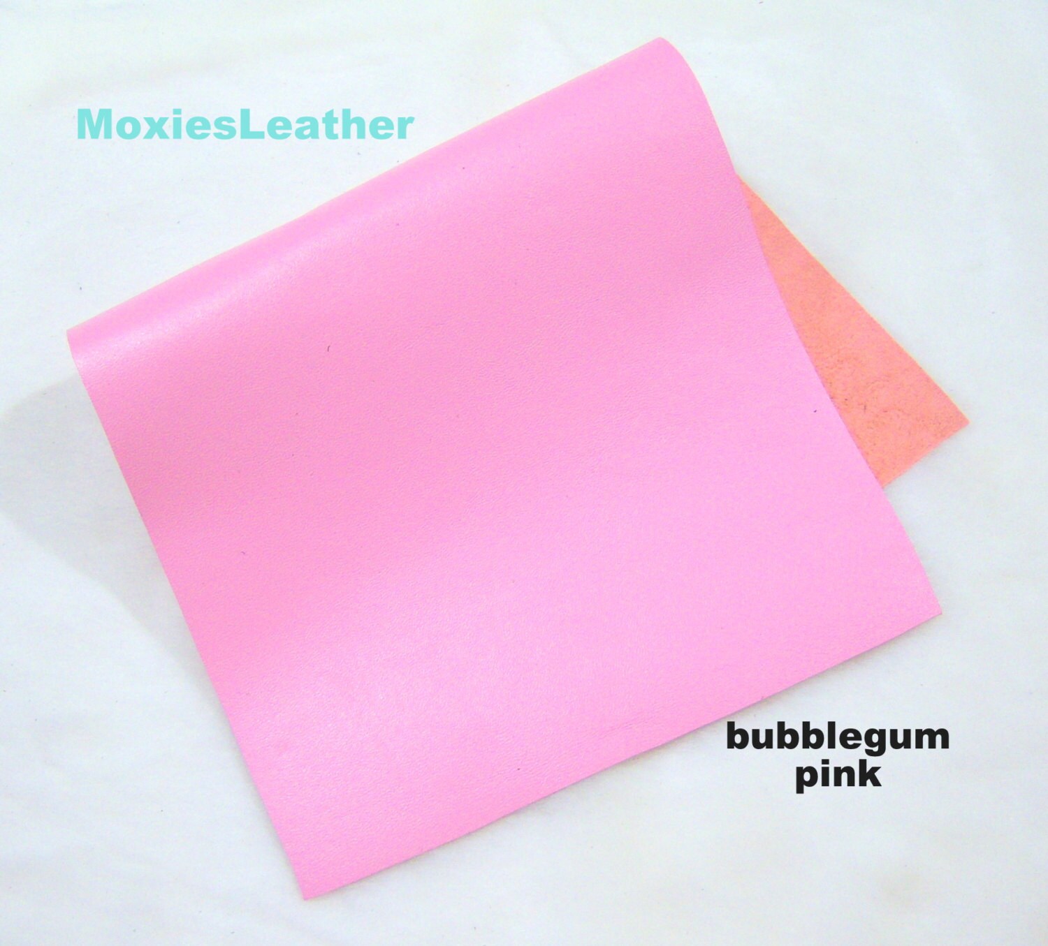 leather fabric soft leather pieces pink 6x12 -genuine pink leather