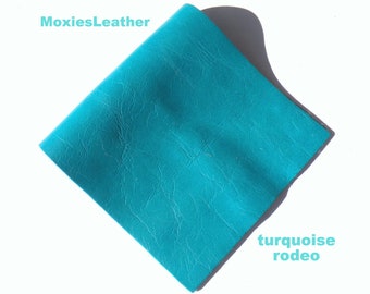 Turquoise leather sheets for earrings, leather pieces, leather remnants, earrings leather