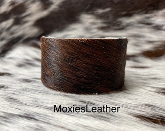 Western Hair on hide bracelet, cowhide cuff bracelet, western cowhide bracelet